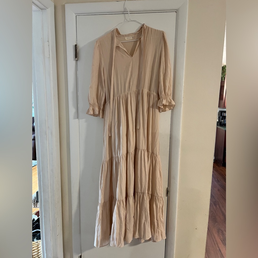 Roolee pale pink dress with tie